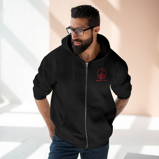 WarriorSage Logo Unisex Premium Full Zip Hoodie