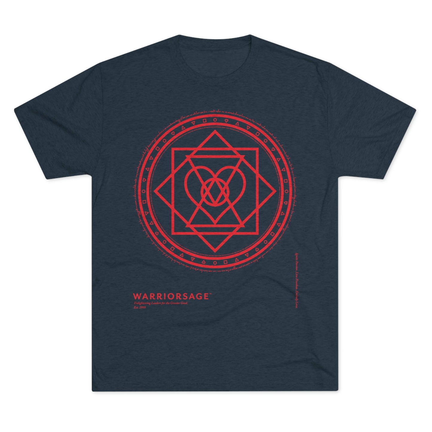 WarriorSage Logo Print Unisex Short Sleeved T Shirt